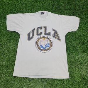 Vintage 80s University-of California Shirt Medium 19x27 Blue